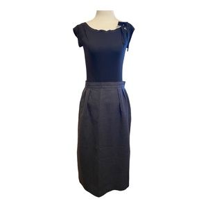 Vintage Tabi 100% virgin wool midi skirt. Sz 14